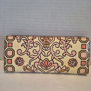 Tory Burch- Hicks Garden- Slim Envelope Wallet